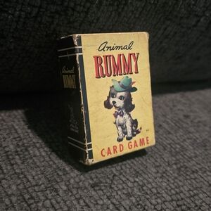 Vintage 1950s Whitman Animal Rummy Miniature Card Game